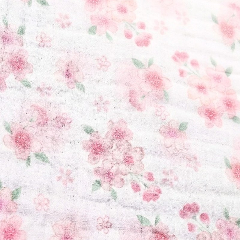 6層ガーゼ フェイスタオル 桜柄