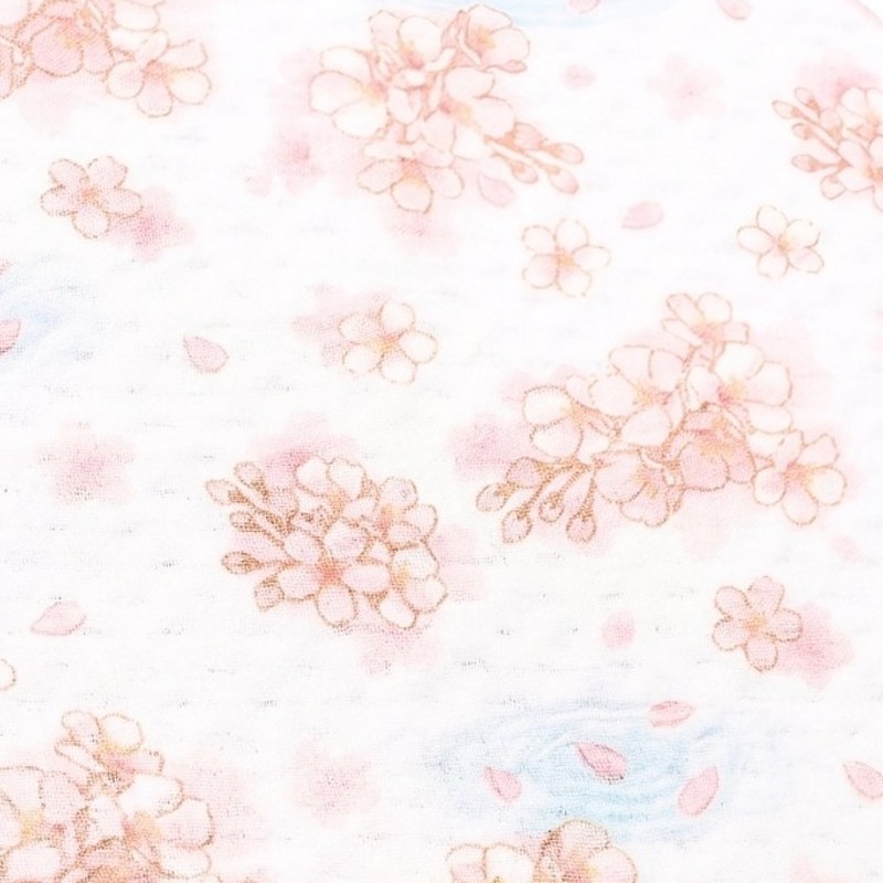 竹中綿ガーゼ フェイスタオル 桜柄